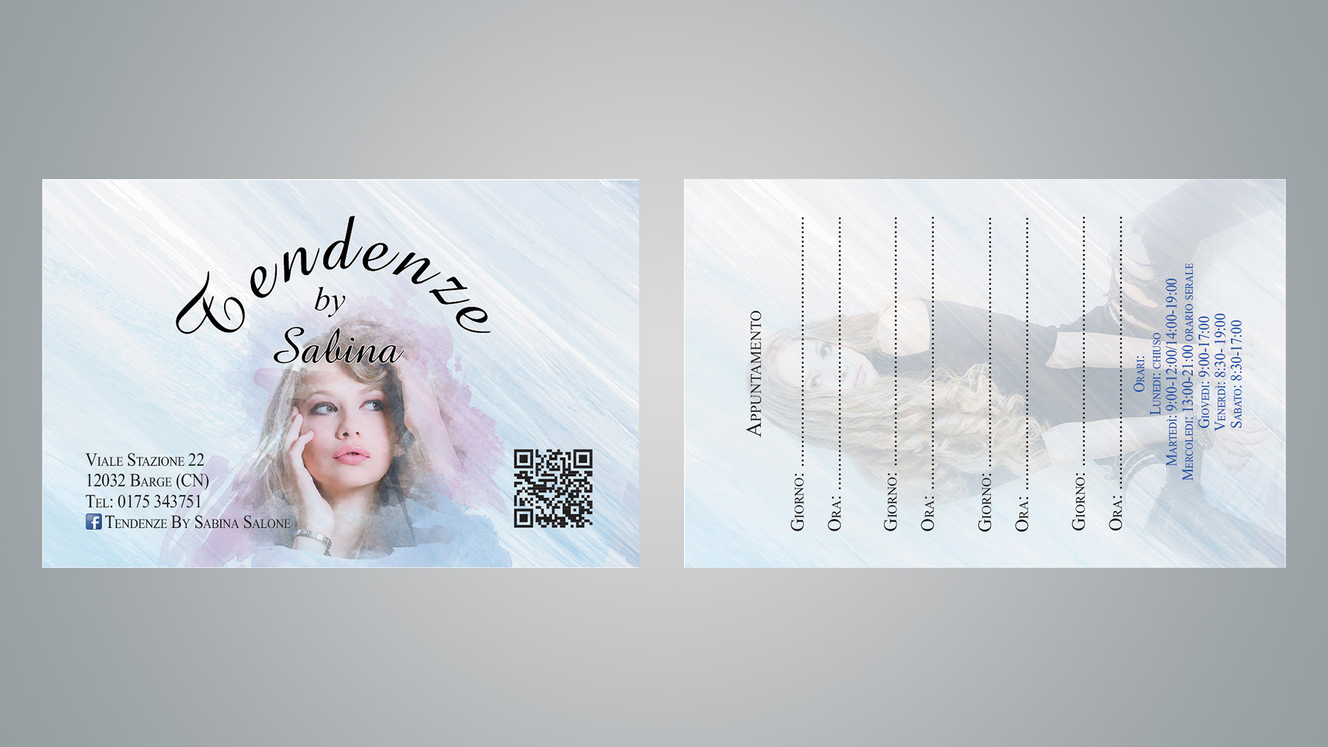 Business Card Sabina Acconciature