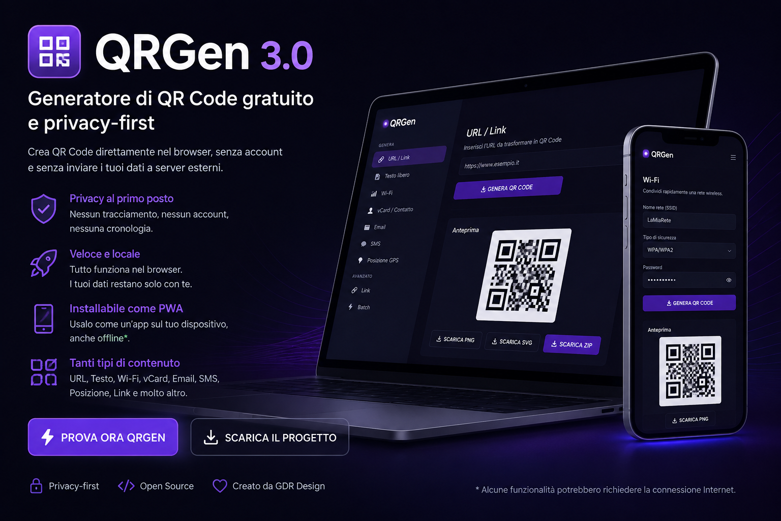 QRGen 3.0 – Generatore di QR Code
